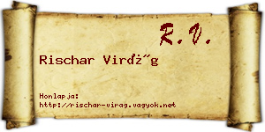 Rischar Virág névjegykártya